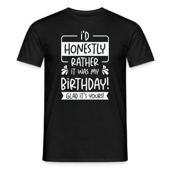 Birthday Party Natal Celebration Unique Greeting - Men's T-Shirt - black - Front - AI Model Male 178 light (178cm)