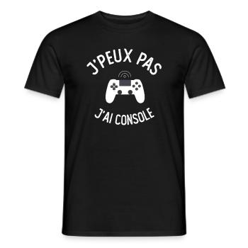 J'peux pas j'ai console - T-shirt homme - noir - Devant - AI Model Male 178 light (178cm)
