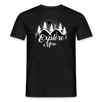Randonneurs Randonneurs Montagnes Vallées de montagne Vallées Randonnée - T-shirt homme - noir - Devant - AI Model Male 178 light (178cm)