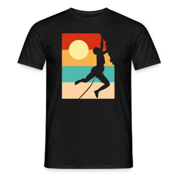 Nature Lover Mountain Climbing Hiking Adventure - Männer T-Shirt - Schwarz - Vorne - AI Model Male 178 light (178cm)