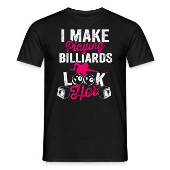 Pocketologist Billard Piscine Billard 8 Femme - T-shirt homme - noir - Devant - AI Model Male 178 light (178cm)
