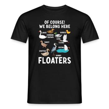 Lustige Tiere Vögel Schwimmer Wir gehören hierher - Männer T-Shirt - Schwarz - Vorne - AI Model Male 178 light (178cm)