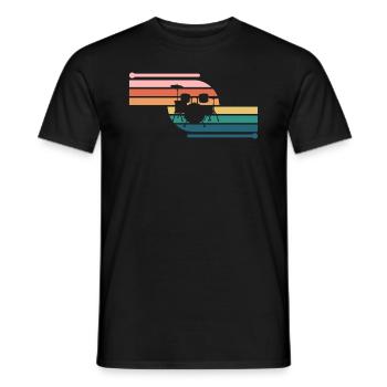 Retro Drummer Player Percussion Drumming Drummer - Men's T-Shirt - black - Front - AI Model Male 178 light (178cm)