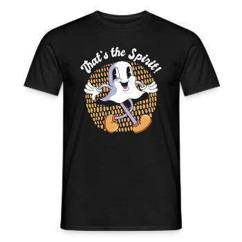 Ghost Spirit Hilarious Cute Friends Pun - Men's T-Shirt - black - Front - AI Model Male 178 light (178cm)
