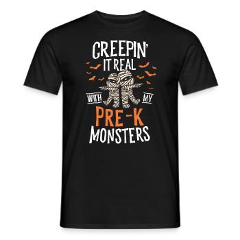 Creepin It Real Pre-K Monster Halloween - Männer T-Shirt - Schwarz - Vorne - AI Model Male 178 light (178cm)