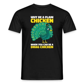 Peacock Positivity Drag Peacock Fan - T-shirt homme - noir - Devant - AI Model Male 178 light (178cm)