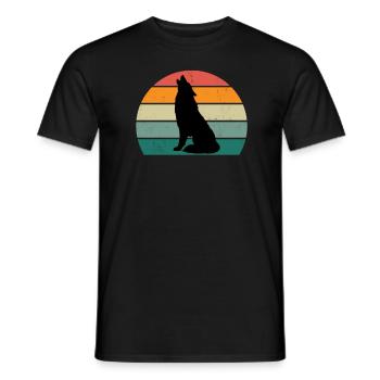Wolves Wolf pack dog dogs territory pack wolf - Men's T-Shirt - black - Front - AI Model Male 178 light (178cm)
