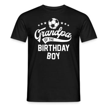 Grandpa Of The Birthday Boy Soccer Themed Party - Men's T-Shirt - black - Front - AI Model Male 178 light (178cm)