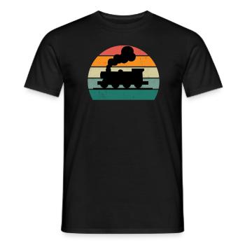 train locomotive locomotive locomotive conducteur de train conducteur - T-shirt homme - noir - Devant - AI Model Male 178 light (178cm)