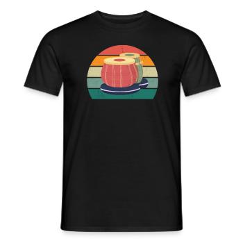 tablas tablaspieler tablaspielerin trommel tabla - Männer T-Shirt - Schwarz - Vorne - AI Model Male 178 light (178cm)