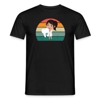 zahnärztin zahn zähne bohrer bohren zahn zahnarzt - Männer T-Shirt - Schwarz - Vorne - AI Model Male 178 light (178cm)