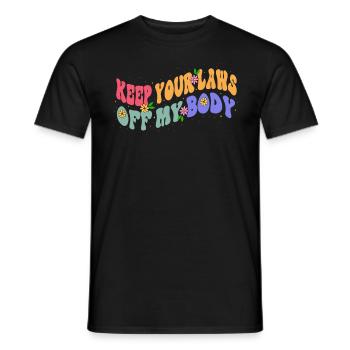 Gardez vos lois hors de mon corps Fleuriste Fleuriste Jardinier - T-shirt homme - noir - Devant - AI Model Male 178 light (178cm)