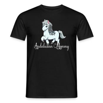 Amoureux des chevaux - Maman andalouse - T-shirt homme - noir - Devant - AI Model Male 178 light (178cm)