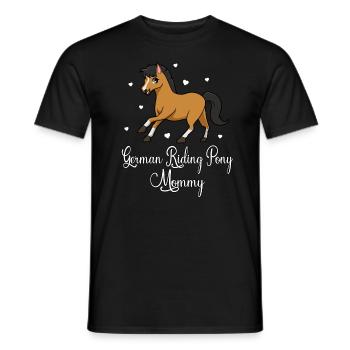 Horse lovers - German Riding Pony Mommy - Men's T-Shirt - black - Front - AI Model Male 178 light (178cm)