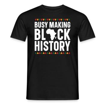 Diligently Making Black History Africa - Men's T-Shirt - black - Front - AI Model Male 178 light (178cm)