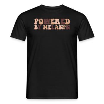 Powered By Melanin Proud Melanated Black - Men's T-Shirt - black - Front - AI Model Male 178 light (178cm)