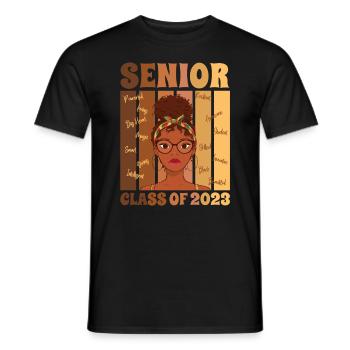 Senior Class Of 2023 Back To School Graduation - Men's T-Shirt - black - Front - AI Model Male 178 light (178cm)