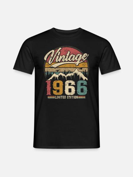 Vintage 1966 Limited Edition Cadeau D'anniversaire - T-shirt homme - noir