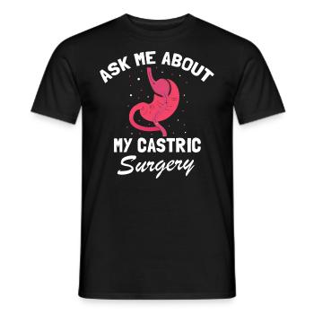 Gastric Bypass and Gastric Bypass Operation Design - Men's T-Shirt - black - Front - AI Model Male 178 light (178cm)
