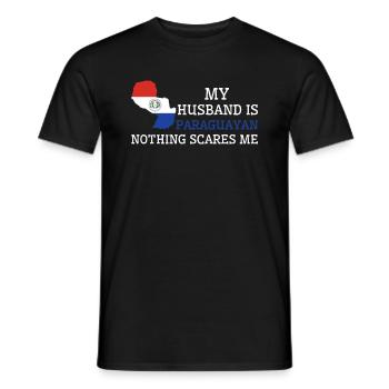 Rien ne me fait peur mari paraguayen - T-shirt homme - noir - Devant - AI Model Male 178 light (178cm)