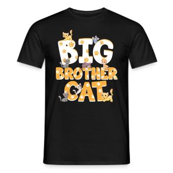 Großer Bruder Katze Bunte Katzen Lustiges - Männer T-Shirt - Schwarz - Vorne - AI Model Male 178 light (178cm)