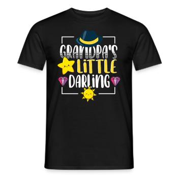 Grandpa's Little Darling Kiddie Sun Star Kids - Men's T-Shirt - black - Front - AI Model Male 178 light (178cm)