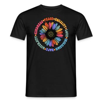 Gentillesse Paix Égalité Amour Espoir - T-shirt homme - noir - Devant - AI Model Male 178 light (178cm)