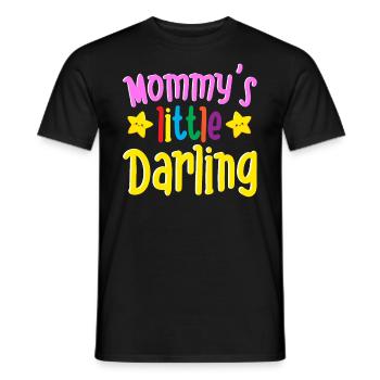 Mommy's Little Darling Cute Kiddie Stars Kids - Men's T-Shirt - black - Front - AI Model Male 178 light (178cm)