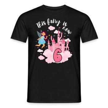 This fairy is now 6 Magic Castle 6. - Men's T-Shirt - black - Front - AI Model Male 178 light (178cm)