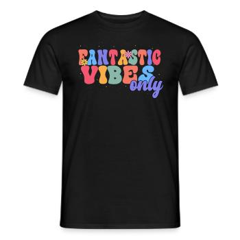 Fantastic Vibes Nur Florist Botanical Flower - Männer T-Shirt - Schwarz - Vorne - AI Model Male 178 light (178cm)