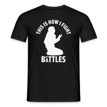 Jesus Anbetung Christliche Kämpfe Religiöser - Männer T-Shirt - Schwarz - Vorne - AI Model Male 178 light (178cm)
