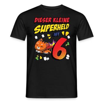 Dieser Kleine Superheld Ist 6 Katzenbesitzer 6. - Männer T-Shirt - Schwarz - Vorne - AI Model Male 178 light (178cm)