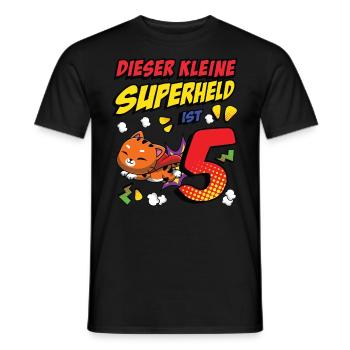 Dieser Kleine Superheld Ist 5 Katzenbesitzer 5. - Männer T-Shirt - Schwarz - Vorne - AI Model Male 178 light (178cm)