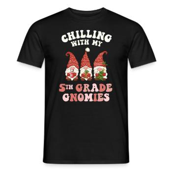 5. Klasse Lehrer Weihnachten chillen mit meinem - Männer T-Shirt - Schwarz - Vorne - AI Model Male 178 light (178cm)