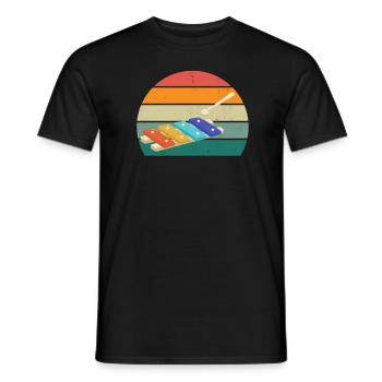 Xylophone Lecteur de Xylophone Lecteur de musique Xylophoniste - T-shirt homme - noir - Devant - AI Model Male 178 light (178cm)