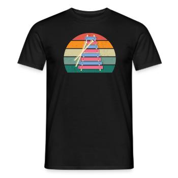 Xylophone Lecteur de Xylophone Lecteur de musique Xylophoniste - T-shirt homme - noir - Devant - AI Model Male 178 light (178cm)