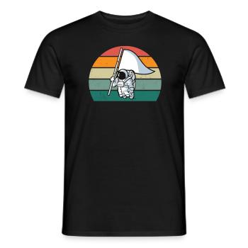 ufo alien weltall all universum rakete weltraum - Männer T-Shirt - Schwarz - Vorne - AI Model Male 178 light (178cm)