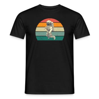 ufo alien weltall all universum rakete weltraum - Männer T-Shirt - Schwarz - Vorne - AI Model Male 178 light (178cm)