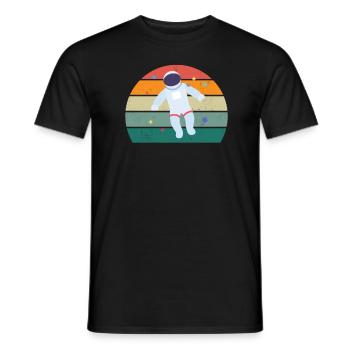 ufo alien weltall all universum rakete weltraum - Männer T-Shirt - Schwarz - Vorne - AI Model Male 178 light (178cm)
