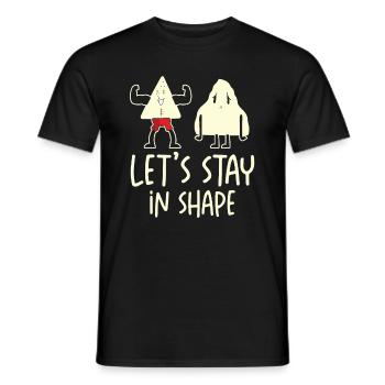 Gym Mignon Motivationnel Géométrique - T-shirt homme - noir - Devant - AI Model Male 178 light (178cm)
