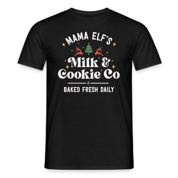 Mama Gingerbread Cookie Family Christmas Baking - Men's T-Shirt - black - Front - AI Model Male 178 light (178cm)