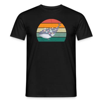 Whales Cetaceans Mammals Marine mammals Whales - Men's T-Shirt - black - Front - AI Model Male 178 light (178cm)