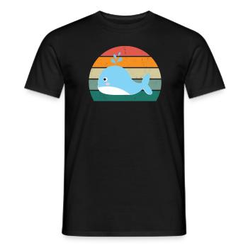 Baleines Cétacés Mammifères Mammifères marins Baleines - T-shirt homme - noir - Devant - AI Model Male 178 light (178cm)