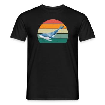Baleines Cétacés Mammifères Mammifères marins Baleines - T-shirt homme - noir - Devant - AI Model Male 178 light (178cm)