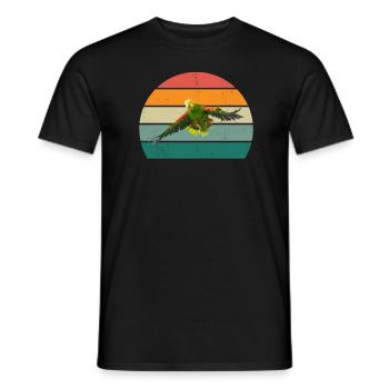 vögel fliegen gleiten luft feder federn flug vogel - Männer T-Shirt - Schwarz - Vorne - AI Model Male 178 light (178cm)