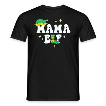 Mama Elf Passende Familie Weihnachtsgruppe Weihnachten Mama - Männer T-Shirt - Schwarz - Vorne - AI Model Male 178 light (178cm)