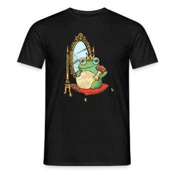 Classy Royalty Prince Toad Frog Amphibian - Men's T-Shirt - black - Front - AI Model Male 178 light (178cm)