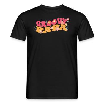 Groovy Papa Garden Plant Flowers Floral Decor - Men's T-Shirt - black - Front - AI Model Male 178 light (178cm)