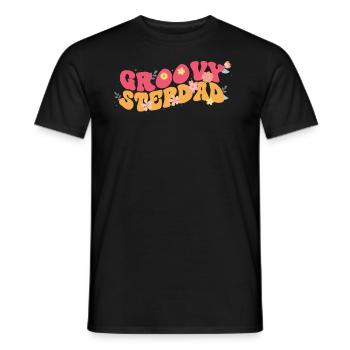 Groovy stepfather garden plant flowers - Men's T-Shirt - black - Front - AI Model Male 178 light (178cm)
