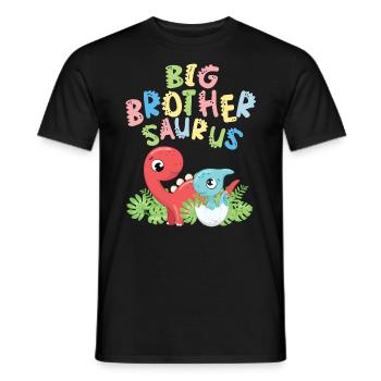 Großer Bruder Saurus Geschwister Herbivore - Männer T-Shirt - Schwarz - Vorne - AI Model Male 178 light (178cm)